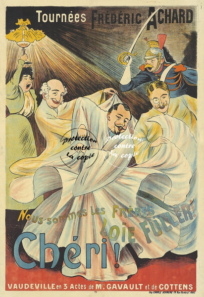 SPECTACLE LOÏE FULLER ACHARD Rf68-POSTER/REPRODUCTION d1 AFFICHE VINTAGE