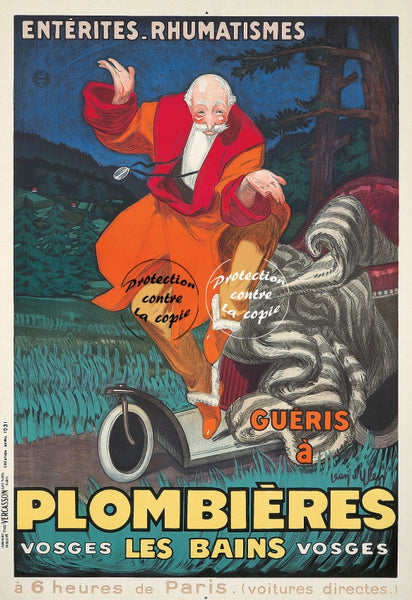 PLOMBIèRES les BAINS Rf75-POSTER/REPRODUCTION d1 AFFICHE VINTAGE