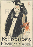 PUB CANTON FOURRURES Rdbn-POSTER/REPRODUCTION d1 AFFICHE VINTAGE