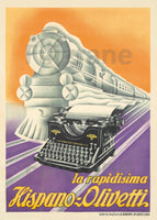 PUB HISPANO OLIVETTI Roou-POSTER/REPRODUCTION d1 AFFICHE VINTAGE