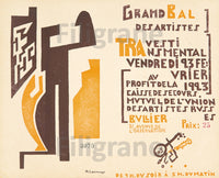 BAL TRAVESTI BULLIER Rsli-POSTER/REPRODUCTION d1 AFFICHE VINTAGE