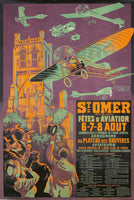 ST OMER FêTES AVIATION Rjjr-POSTER/REPRODUCTION d1 AFFICHE VINTAGE