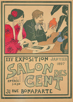EXPO SALON des CENT 1897 Rpst-POSTER/REPRODUCTION d1 AFFICHE VINTAGE
