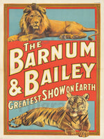 CIRQUE BARNUM BAILEY TIGRE LION Rbpg-POSTER/REPRODUCTION d1 AFFICHE VINTAGE