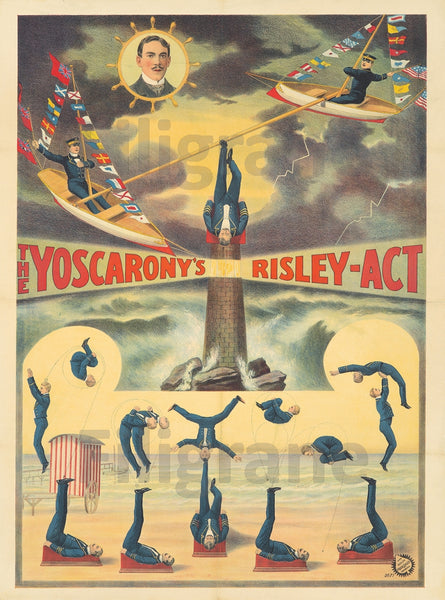 DIVERS YOSCARONY'S RISLEY ACT Rabo-POSTER/REPRODUCTION d1 AFFICHE VINTAGE