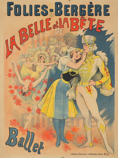 FOLIES BERGèRE BALLET Rbik-POSTER/REPRODUCTION d1 AFFICHE VINTAGE