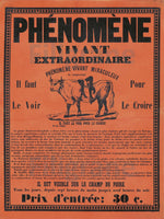 CIRQUE PhéNOMèNE VIVANT ANIMAUX Ryit-POSTER/REPRODUCTION d1 AFFICHE VINTAGE