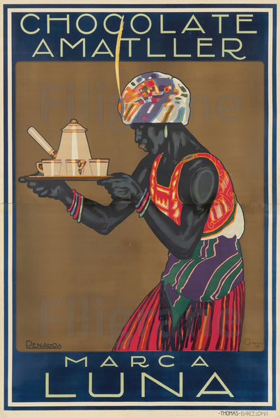 PUB MARCA LUNA CHOCOLAT Rnmz-POSTER/REPRODUCTION d1 AFFICHE VINTAGE