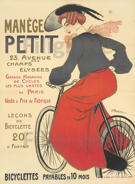 MANèGE PETIT VéLO/CYCLES Rvet-POSTER/REPRODUCTION d1 AFFICHE VINTAGE