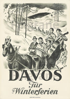 DAVOS WINTERFERIEN Rwhc-POSTER/REPRODUCTION d1 AFFICHE VINTAGE