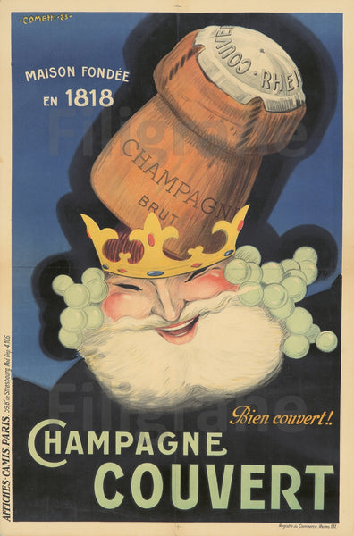 PUB COUVERT CHAMPAGNE Rfru-POSTER/REPRODUCTION d1 AFFICHE VINTAGE