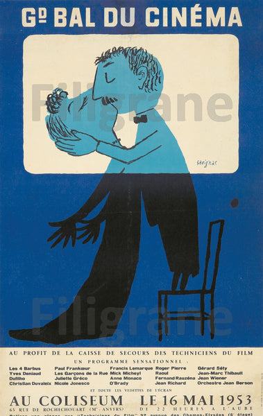 COLISEUM BAL CINéMA 1953 Rncz-POSTER/REPRODUCTION d1 AFFICHE VINTAGE