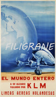 AIRLINES HOLANDESAS Rfxx-POSTER/REPRODUCTION d1 AFFICHE VINTAGE
