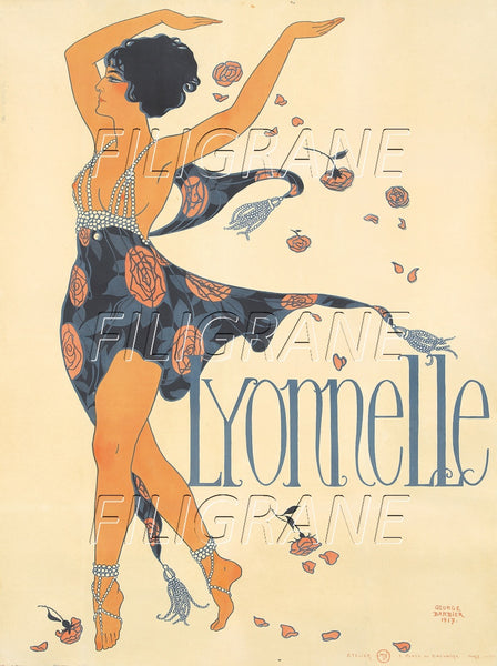 PUB LYONNELLE Rhgo-POSTER/REPRODUCTION d1 AFFICHE VINTAGE
