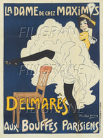 DELMARèS CABARET Rzdc-POSTER/REPRODUCTION d1 AFFICHE VINTAGE