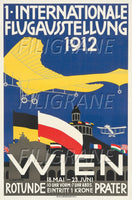 AIRLINES FLUGAUSSTELLUNG 1912 WIEN Rjip-POSTER/REPRODUCTION d1 AFFICHE VINTAGE