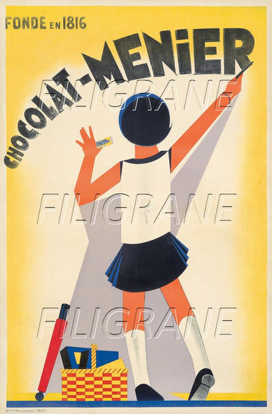 PUB CHOCOLAT MENIER Rnvl-POSTER/REPRODUCTION d1 AFFICHE VINTAGE