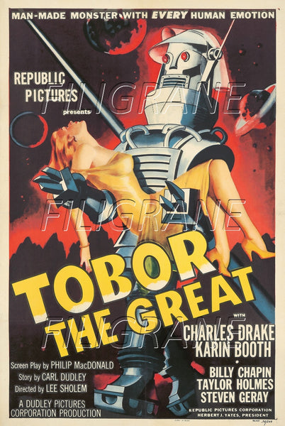TOBOR the GREAT FILM Rzno-POSTER/REPRODUCTION d1 AFFICHE VINTAGE