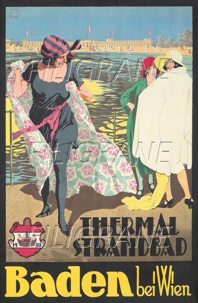 BADEN THERMES Rxxw-POSTER/REPRODUCTION d1 AFFICHE VINTAGE