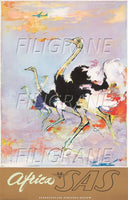 SAS AFRICA AVION Rysl-POSTER/REPRODUCTION d1 AFFICHE VINTAGE