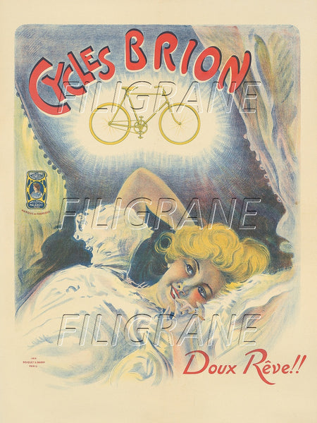 BRION VéLO/CYCLES Rbtz-POSTER/REPRODUCTION d1 AFFICHE VINTAGE