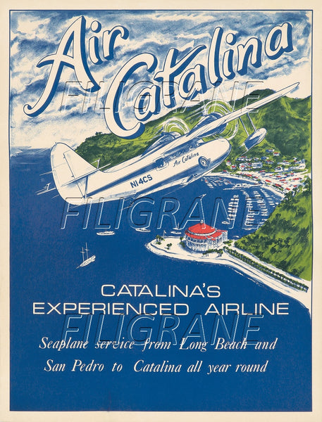 AIRLINES AIR CATALINA Rsrd-POSTER/REPRODUCTION d1 AFFICHE VINTAGE