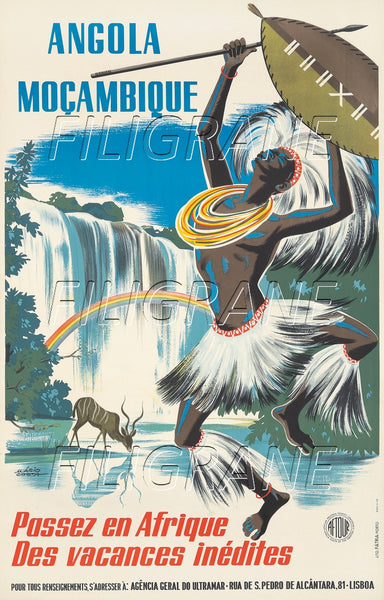 PUB ANGOLA MoçAMBIQUE Rzgu-POSTER/REPRODUCTION d1 AFFICHE VINTAGE