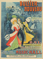 BULLIER MUSIC-HALL Rlzm-POSTER/REPRODUCTION d1 AFFICHE VINTAGE