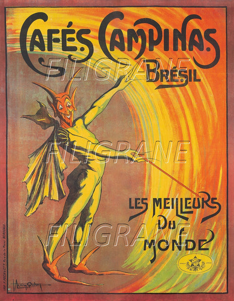 PUB CAMPINAS CAFéS Rhhx-POSTER/REPRODUCTION d1 AFFICHE VINTAGE