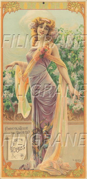 PUB CHOCOLATERIE du PRADO Rbbm-POSTER/REPRODUCTION d1 AFFICHE VINTAGE