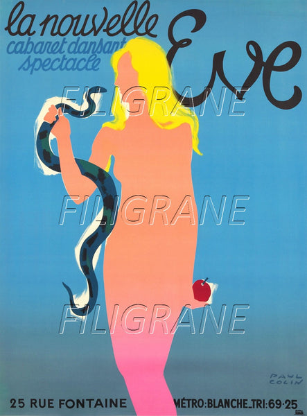 LA NOUVELLE EVE CABARET Rnmg-POSTER/REPRODUCTION d1 AFFICHE VINTAGE