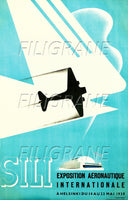 SILI EXPO AéRONAUTIQUE 1938 Rjeo-POSTER/REPRODUCTION d1 AFFICHE VINTAGE