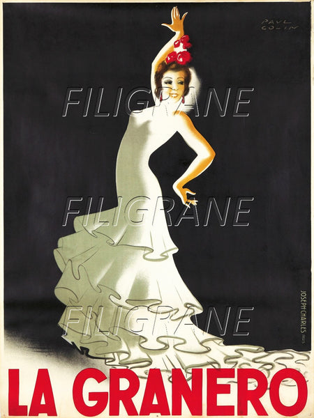 SPECTACLE LA GRANERO DANSEUSE Rlzv-POSTER/REPRODUCTION d1 AFFICHE VINTAGE