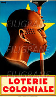 PUB LOTERIE COLONIALE Rcaq-POSTER/REPRODUCTION d1 AFFICHE VINTAGE