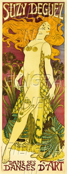 SPECTACLE Suzy DEGUEZ DANSEUSE Rvkd-POSTER/REPRODUCTION d1 AFFICHE VINTAGE