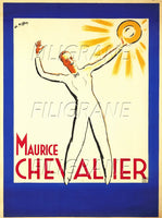 SPECTACLE Maurice CHEVALIER Rtbg-POSTER/REPRODUCTION d1 AFFICHE VINTAGE