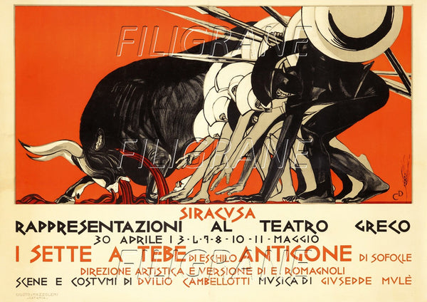 SIRACUSA THEATRE Rvtg-POSTER/REPRODUCTION d1 AFFICHE VINTAGE