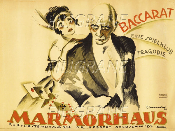 DIVERS MARMORHAUS BACCARA Rtus-POSTER/REPRODUCTION d1 AFFICHE VINTAGE