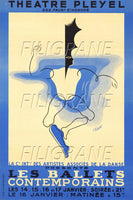 BALLETS CONTEMPORAINS Rlmt-POSTER/REPRODUCTION d1 AFFICHE VINTAGE