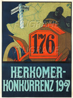 DIVERS HERKOMER KONKURRENZ 1907 Rled-POSTER/REPRODUCTION d1 AFFICHE VINTAGE