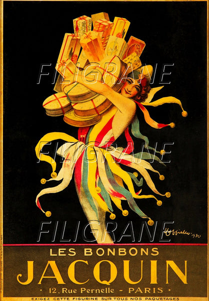 PUB JACQUIN BONBONS Rzrh-POSTER/REPRODUCTION d1 AFFICHE VINTAGE