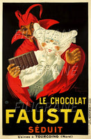 PUB FAUSTA CHOCOLAT Rafs-POSTER/REPRODUCTION d1 AFFICHE VINTAGE