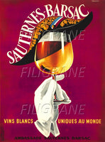 PUB SAUTERNES BARSAC VIN Rwtl-POSTER/REPRODUCTION d1 AFFICHE VINTAGE