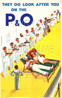 P & O PAQUEBOT Rgwf-POSTER/REPRODUCTION d1 AFFICHE VINTAGE