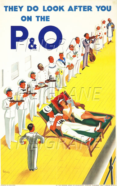 P & O PAQUEBOT Rgwf-POSTER/REPRODUCTION d1 AFFICHE VINTAGE