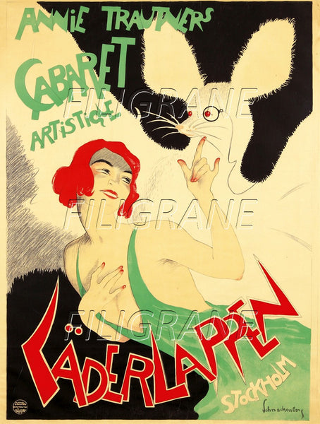 Annie TRAUTNERS CABARET Rdud-POSTER/REPRODUCTION d1 AFFICHE VINTAGE