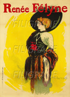 SPECTACLE Renée FéLYNE Rthq-POSTER/REPRODUCTION d1 AFFICHE VINTAGE