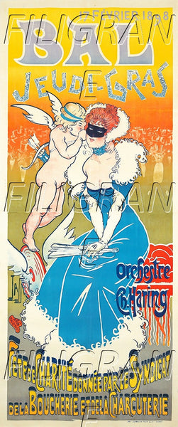 BAL SYNDICAT BOUCHERIE 1898 Rqwl-POSTER/REPRODUCTION d1 AFFICHE VINTAGE