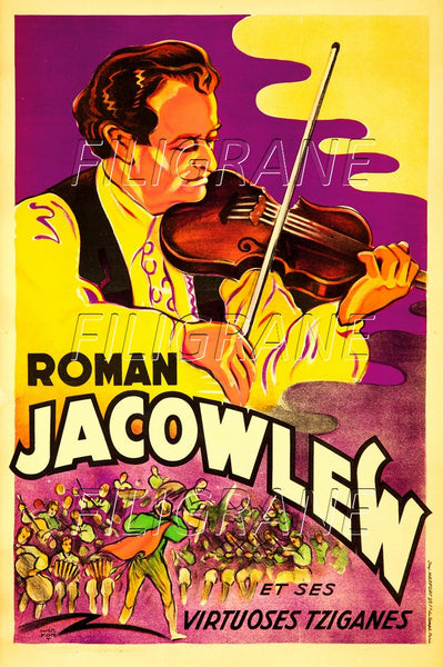 SPECTACLE Roman JACOWLEW TZIGANES Rndw-POSTER/REPRODUCTION d1 AFFICHE VINTAGE