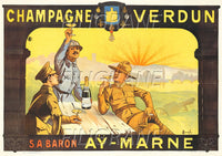 PUB CHAMPAGNE VERDUN AY MARNE Rmxl-POSTER/REPRODUCTION d1 AFFICHE VINTAGE